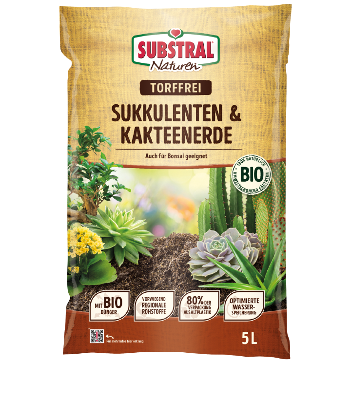 SUBSTRAL Naturen Sukkulenten- + Kaktuserde torffrei